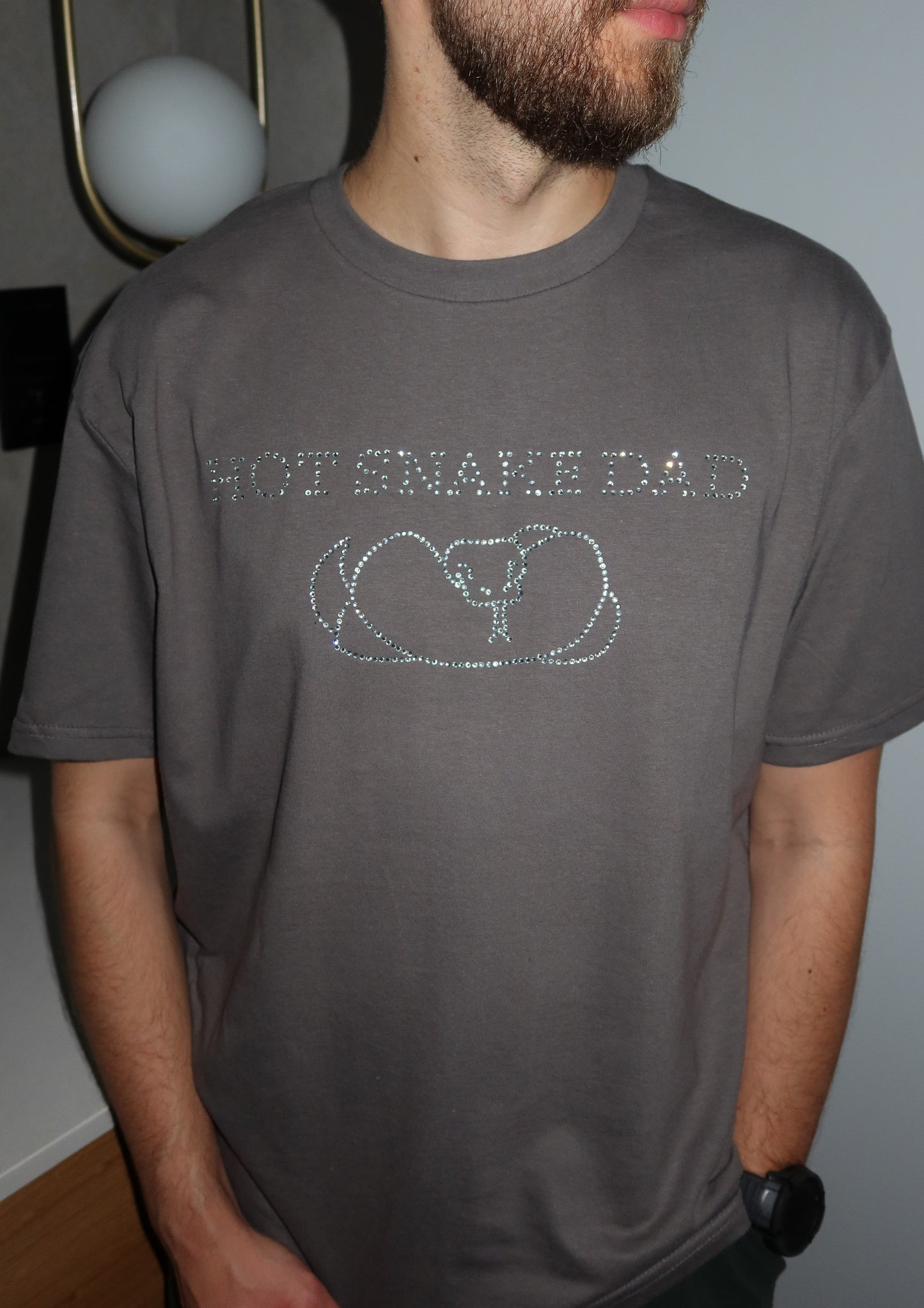 HOT SNAKE DAD DIAMENCIKI CIEMNOSZARA KOSZULKA ROZMIAR L OUTLET