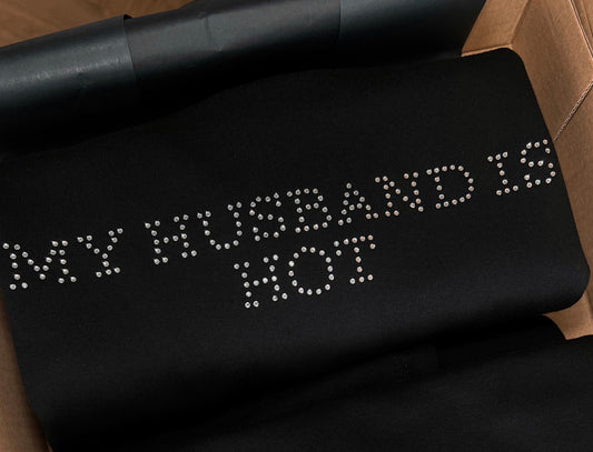 MY HUSBAND IS HOT DIAMENCIKI BIAŁA KOSZULKA L OUTLET