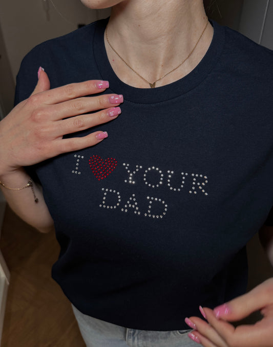 I ❤️ YOUR DAD GRANATOWA KOSZULKA ROZMIAR M OUTLET